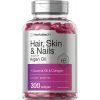 Cabelo, Pele e Unhas Vitaminas, com Biotina e Colágeno, infundido com Óleo de Argan e Óleo de Coco, Horbaach, 300 Cápsulas