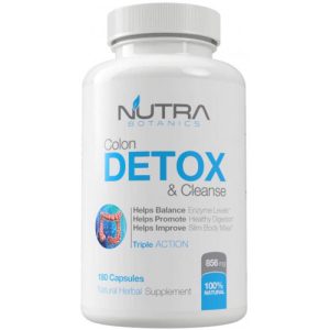 Colon Detox e Cleanse - Suplemento detox - Nutra botanics - 180 cápsulas