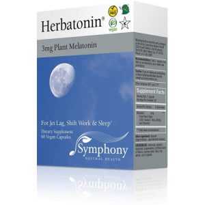 Melatonina vegetal natural 3mg, para auxiliar no ciclo do sono, Herbatonin - 60 cápsulas