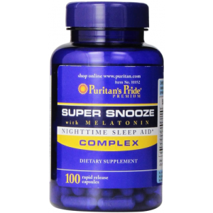 Super soneca com melatonina - Puritan's Pride - 100 cápsulas