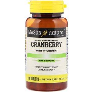 Cranberry Altamente Concentrado com Probióticos, Mason Natural, 60 Comprimidos