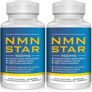 Suplemento de NMN mononucleotídeo de nicotinamida de pureza ultra alta, 300 mg, 60 cápsulas - 2 FRASCOS