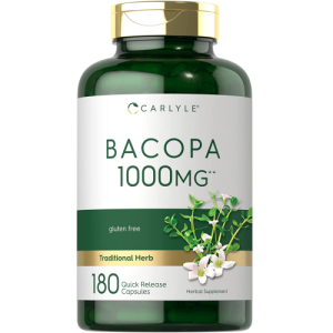 Suplemento Bacopa Monnieri - Carlyle - 1000mg - 180 Cápsulas