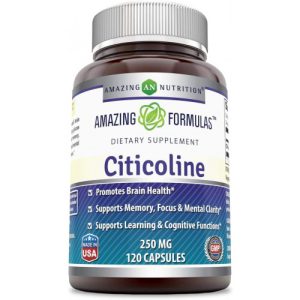 Citicolina, cápsulas para promover a saúde do cérebro, Amazing Nutrition - 120 cápsulas
