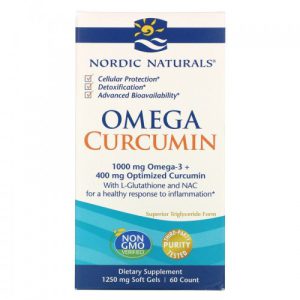 Ômega Curcumina - Nordic Naturals, 60 Cápsulas Gelatinosas