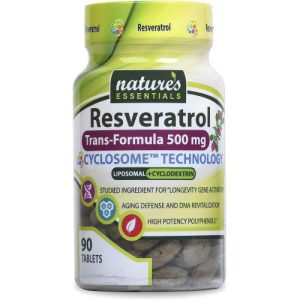 Resveratrol lipossomal, Fórmula de absorção máxima, 500 mg - 90 comprimidos