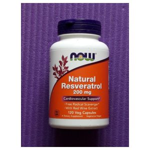 Resveratrol Natural 200 mg, Now Foods, 120 cápsulas vegetais