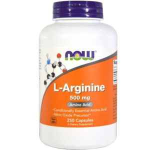 L-Arginina, Now Foods, 500 mg, 250 Capsules