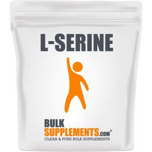L-Serine em pó, Suporte Cerebral, Pó para Sono, Foco Mental - Bulk Supplements