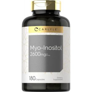 Myo-Inositol, Suplemento Vitamínico de Alta Potência, Carlyle, 2600mg, 180 Cápsulas