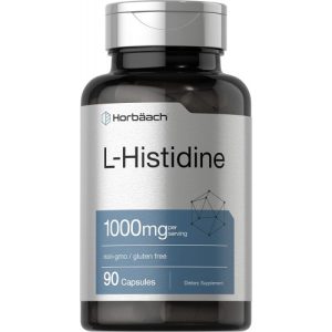 L-Histidina, Horbaach, 1000mg, 90 Cápsulas