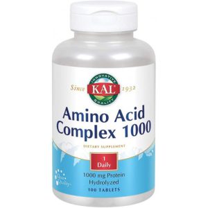 Complexo de Aminoácidos de Proteína Caseína Hidrolisada, KAL, 1000mg, 100 Comprimidos
