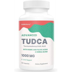 Suplementos para o Fígado, TUDCA com 1000mg de Sais Biliares para Limpeza do Fígado, KoNefancy, 60 Cápsulas Veganas