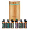 Difusor de óleo essencial de bambu real com 6 Óleos essenciais de aromaterapia - InnoGear