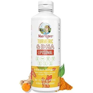 Cúrcuma e DHA lipossomal, MaryRuth's - 450ml