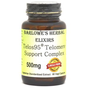 Telos95® Complexo de Apoio aos Telômeros 500mg - Barlowe's Herbal Elixirs - 60 cápsulas