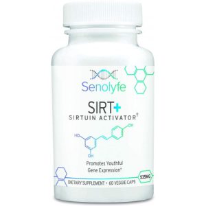 Sirt+ Ativador Sirtuína, Suporte Antienvelhecimento e Longevidade, Senolyfe, 535 mg, 60 Cápsulas