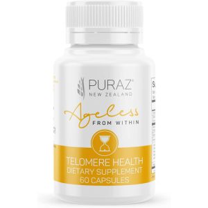 Suplemento de Telômero com Extrato Potente de Raiz de Astragalus e Colágeno, Puraz, 60 cápsulas