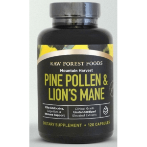Pine Pollen e Lion's Mane, RAW Forest Food, 120 cápsulas