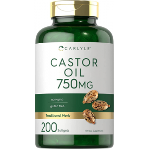 Óleo de Rícino - Carlyle - 750mg | 200 Cápsulas