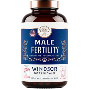Suplemento de Fertilidade Masculina, Suporte à Saúde Reprodutiva, Fórmula Concentrada Multivitamínica e Mineral, Windsor Botanicals, 120 Cápsulas