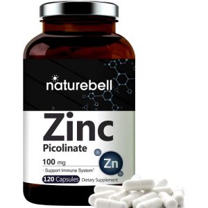 Picolinato de Zinco 100 mg - NatureBell, 120 Cápsulas