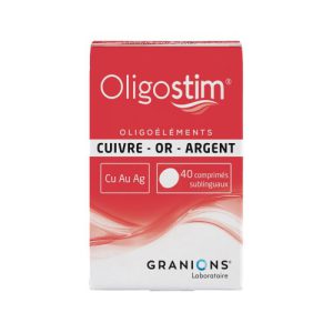 OLIGOSTIM Cobre Ouro Prata Cu-Au-Ag 40 comprimidos GRANIONS
