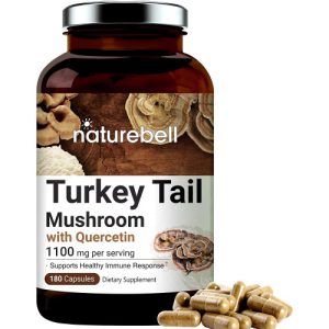 Turkey Tail, Naturebell, 1100mg, 180 cápsulas