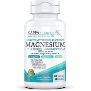 Complexo de Magnésio (L-treonato, malato), Kappa Nutrition, 2.253 mg por dose, 120 cápsulas