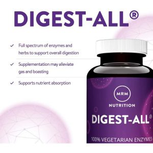 Digest-All Enzimas para Suporte a Gás e Inchaço - 100 Cápsulas Vegetarianas