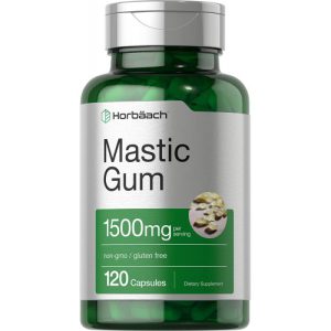 Mastic Gum, Horbaach, 1500mg, 120 Cápsulas