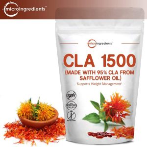 Suplemento de CLA, feito com 95% CLA de óleo de cártamo, 1500mg por porção, 300 softgels
