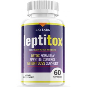 Leptitox - Pílulas de controle de peso, Limpeza do Colon para Mulheres e Homens, S.O Labs, 60 Cápsulas