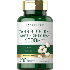 Bloqueador de carboidratos de feijão branco - Carlyle - 6000mg - 200 Cápsulas