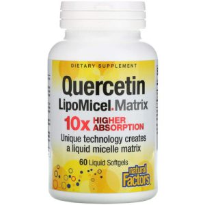 Quercetina LipoMicel Matrix 125mg - Natural Factors - 60 cápsulas líquidas