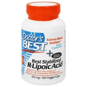 R-Ácido Alfa Lipoico - Best Stabilized - Doctor`s Best - 100 mg - 180 Veggie Caps
