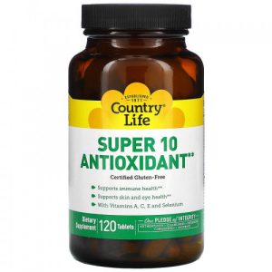 Super 10 Antioxidantes - Country Life, 120 Tabletes