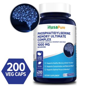 Phosphatidylserine Memory Ultimate Complex 1000 mg – 200 cápsulas vegetais - Nusa Pure