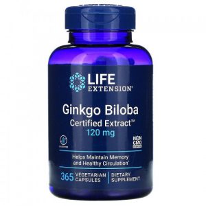 Ginkgo Biloba, Extrato Certificado - Life Extension, 365 Cápsulas Vegetarianas
