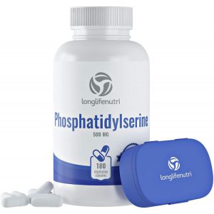 Fosfatidilserina | Suplemento Nootrópico para Cérebro | 500mg 180 cápsulas vegetarianas