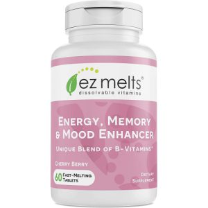 Memória Energética & Melhorador de Humor, complexo B Metilado Vitamina Sublingual, EZ Melts, 60 Comprimidos