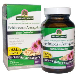 Echinacea e Astragalus - Nature`s Answer - 1425 mg - 90 Capsulas