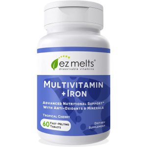 Multivitamínico Sublingual com Ferro, EZ Melts, 60 comprimidos