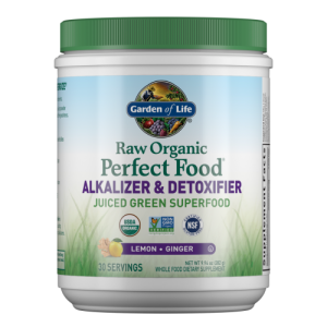 Perfect Food, Alkalizer & Detoxifier, RAW Organic, Garden of Life, Limão - Gengibre, 9,94 oz (282 g)