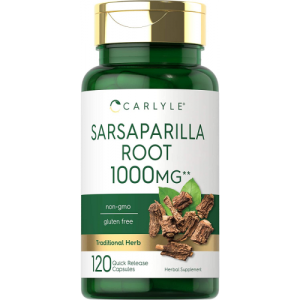 Cápsulas de raiz de salsaparrilha - Carlyle - 1000mg - 120 Cápsulas