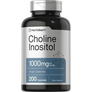 Colina Inositol, Horbaach, 1000 mg, 200 capsulas