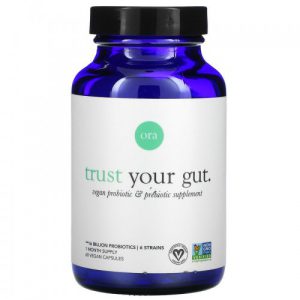 Confie Em Seu Instinto, Suplemento Probiótio e Prebiótico Vegano - Ora, 60 Cápsulas Veganas