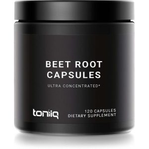 Beet Root, Cápsulas de Raiz de Beterraba, Reforço Natural de Óxido Nítrico, 20X  Extrato Concentrado, Toniiq, 28,000mg, 120 Cápsulas Vegetais