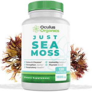 Irish Sea Moss em Cápsulas, Double Wood Supplements, 1200mg por porcao, 120 Capsulas