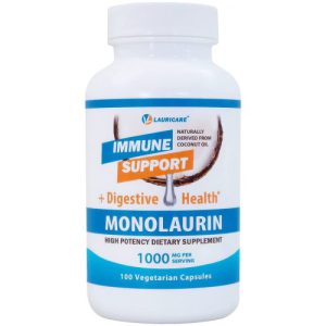 Cápsulas de Monolaurina de Alta Potência, 100mg, 100 cápsulas - Lauricare